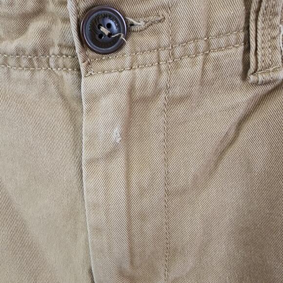 American Eagle Outfitters Mens Tan Chino Pants 33x34 Relaxed Straight Distressed - Picture 3 of 8